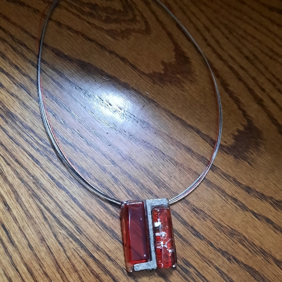 Glass pendant necklace, made in Canada - Picture 1 of 3